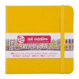 CUADERNO BOCETOS 12X12CM 140G 80 HOJAS AMARILLO DO