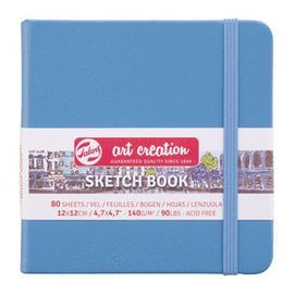 CUADERNO BOCETOS 12X12CM 140G 80 HOJAS AZUL LAGO