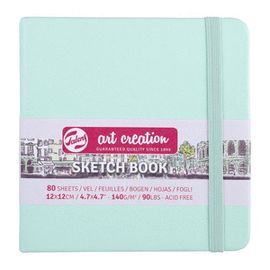 CUADERNO BOCETOS 12X12CM 140G 80 HOJAS VERDE MENTA