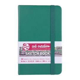 CUADERNO BOCETOS 9X14CM 140G 80 HOJAS VERDE BOSQUE