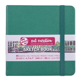 CUADERNO BOCETOS 12X12CM 140G 80 HOJAS VERDE BOSQU