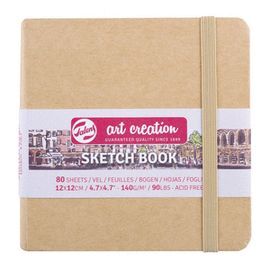 CUADERNO BOCETOS 12X12CM 140G 80 HOJAS KRAFT