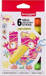 TEMPERA SOLIDA BRUYNZEEL 6 COLORES NEON