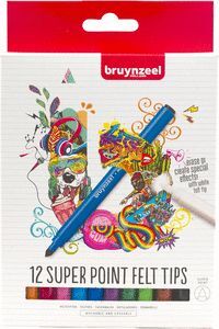 ROTULADOR BRUYNZEEL SUPER POINT 12 COLORES