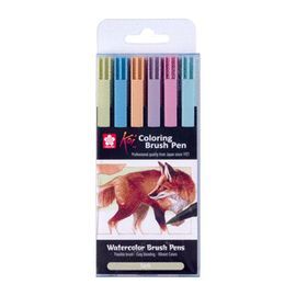 ROTULADOR SAKURA KOI COLOR BRUSH 6 COLORES TIERRA