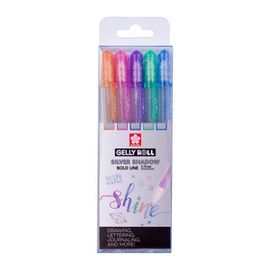 BOLIGRAFO GELLY SILVER SHADOW 5 COLORES SURTIDOS