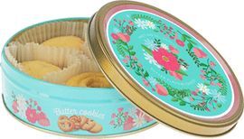 CAJA DE GALLETAS SABOR MANTEQUILLA LATA FLOWERS 11