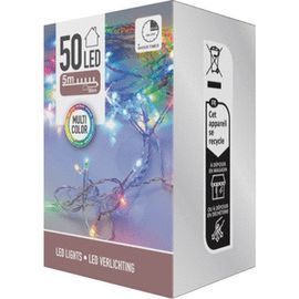 EXPOSITOR 24 GUIRNALDAS LED MULTICOLOR 5,30M PILAS