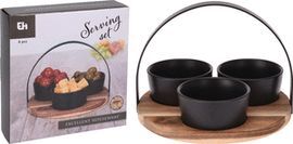 SET TABLA CON 3 BOLS APERITIVOS