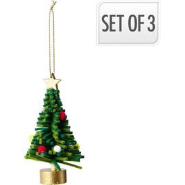 SET 3 ARBOLES NAVIDAD FIELTRO 10CM
