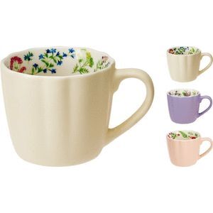 TAZA NEW BONE INTERIOR DECORADO COLORES SURTIDOS