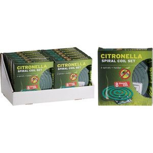 EXPOSITOR 12 ESPIRALES DE INCIENSO CITRONELA ANTIM