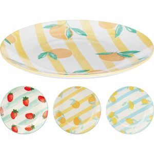 PLATO PORCELANA FRUTAS 19CM SURTIDOS
