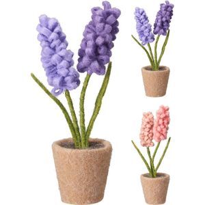 FLORES LAVANDA FIELTRO EN MACETA 21CM COLORES SURT
