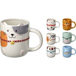 TAZA 13CM 440ML ANIMALITOS SURTIDOS