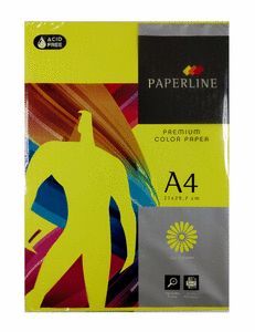 PAPEL A4 500H 80GR PAPERLINE AMARILLO FLUOR CYBER