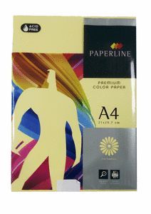 PAPEL A4 500H 80GR PAPERLINE AMARILLO CREMA