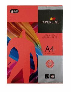 PAPEL A4 500H 80GR PAPERLINE ROJO