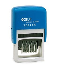 SELLO NUMERADOR 4MM MODELO S 226 6 BANDAS AZUL/NEG