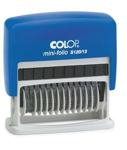 MINI SELLO NUMERADOR 4MM MODELO S 120/13 BANDAS AZ