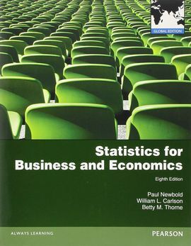 STATISTICS FOR BUSINESS AND ECONOMICS