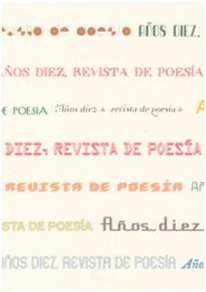 REVISTA DE POESIA AÑOS DIEZ