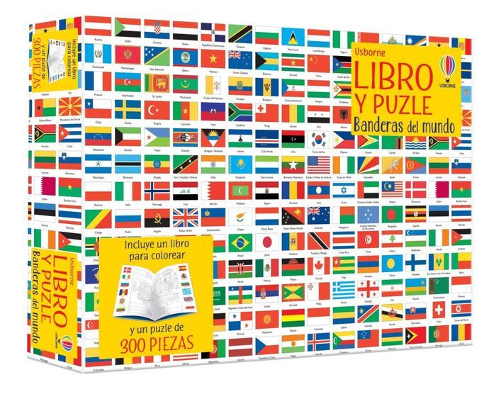 BANDERAS DEL MUNDO LIBRO Y PUZZLE