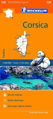 CORSICA 528 FRANCIA MAPA REGIONAL 2016