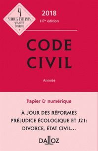 CODE CIVIL 2018 ANNOTÉ