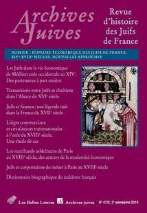 ARCHIVES JUIVES - VOL. 47.2 /2014