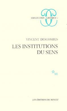 LES INSTITUTIONS DU SENS