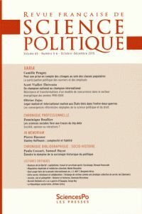 REVUE FRANÇAISE DE SCIENCE POLITIQUE 65 T5-6