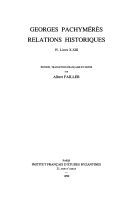 GEORGES PACHYMÉRÈS. RELATIONS HISTORIQUES VOL IV