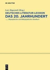 DEUTSCHES  LITERATUR- LEXICON  20. JH. BAND 26