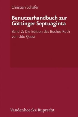 BENUTZERHANDBUCH ZUR GÖTTINGER SEPTUAGINTA. BAND 2 (SEPTUAGINTA.VETUS TEST.GREAECUM)