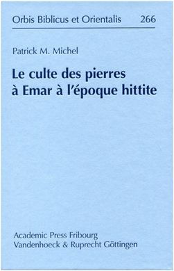 LE CULTE DES PIERRES À EMAR À L'ÉPOQUE HITTITE