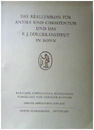 REALLEXIKON FUR ANTIKE UND CHRISTENTUM. LIEFERUNG 201.
