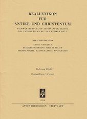 REALLEXIKON FÜR ANTIKE UND CHRISTENTUM. LIEFERUNG 206/207