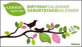 CALENDARIO CUMPLEAÑOS 2023 LEAVES 42X24