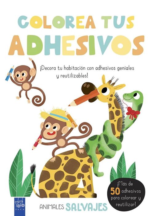 COLOREA TUS ADHESIVOS. ANIMALES SALVAJES