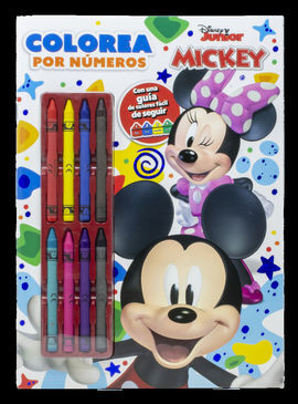 MICKEY. COLOREA POR NÚMEROS. CERAS