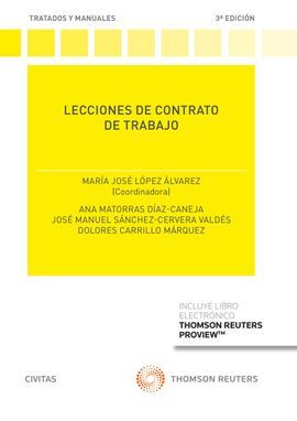 LECCIONES DE CONTRATO DE TRABAJO. 3ª ED. 2022 -  (PAPEL + E-BOOK)