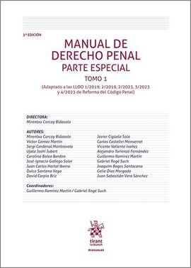 MANUAL DE DERECHO PENAL PARTE ESPECIAL