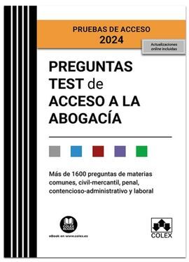 PREGUNTAS TEST DE ACCESO A LA ABOGACÍA 2024