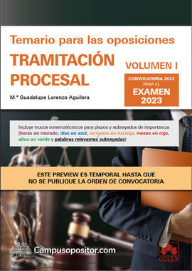 TEMARIO PARA LAS OPOSICIONES TRAMITACIÓN PROCESAL