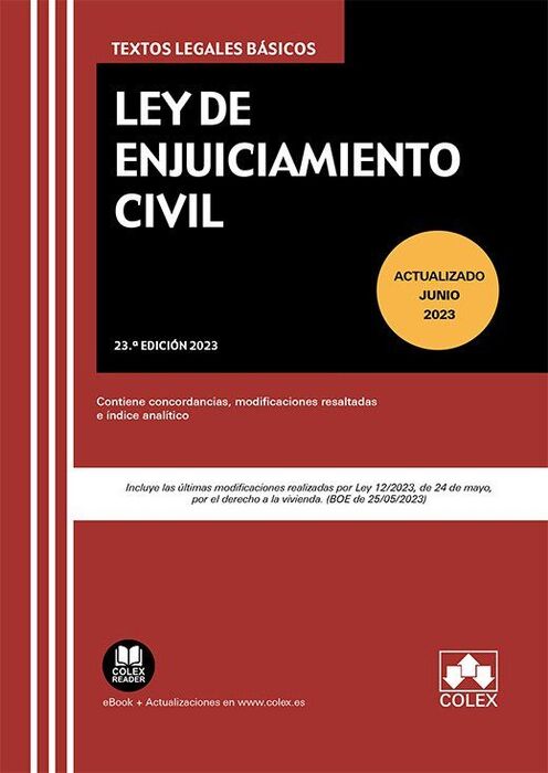 LEY DE ENJUICIAMIENTO CIVIL. CONTIENE CONCORDANCIA