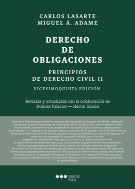 PRINCIPIOS DE DERECHO CIVIL II. DERECHO DE OBLIGACIONES (25ª ED.) - 2022