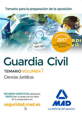 GUARDIA CIVIL TEMARIO PARA LA PREPARACIÓN DE OPOSICIÓN. CIENCIAS JURÍDICAS VOLUM