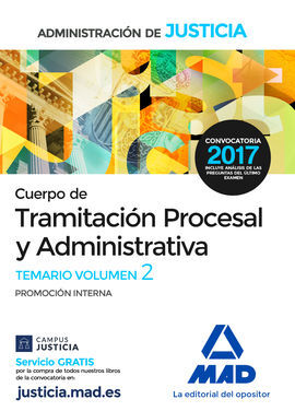 CUERPO DE TRAMITACIÓN PROCESAL Y ADMINISTRATIVA (PROMOCIÓN INTERNA) DE LA ADMINI