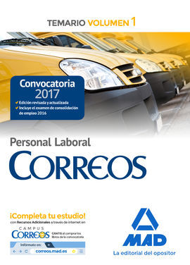 TEMARIO 1 PERSONAL LABORAL CORREOS Y TELEGRAFOS